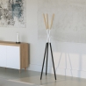 Moderne Scandinavische stijl staande kapstok van hout en metaal Pakart Verkoop