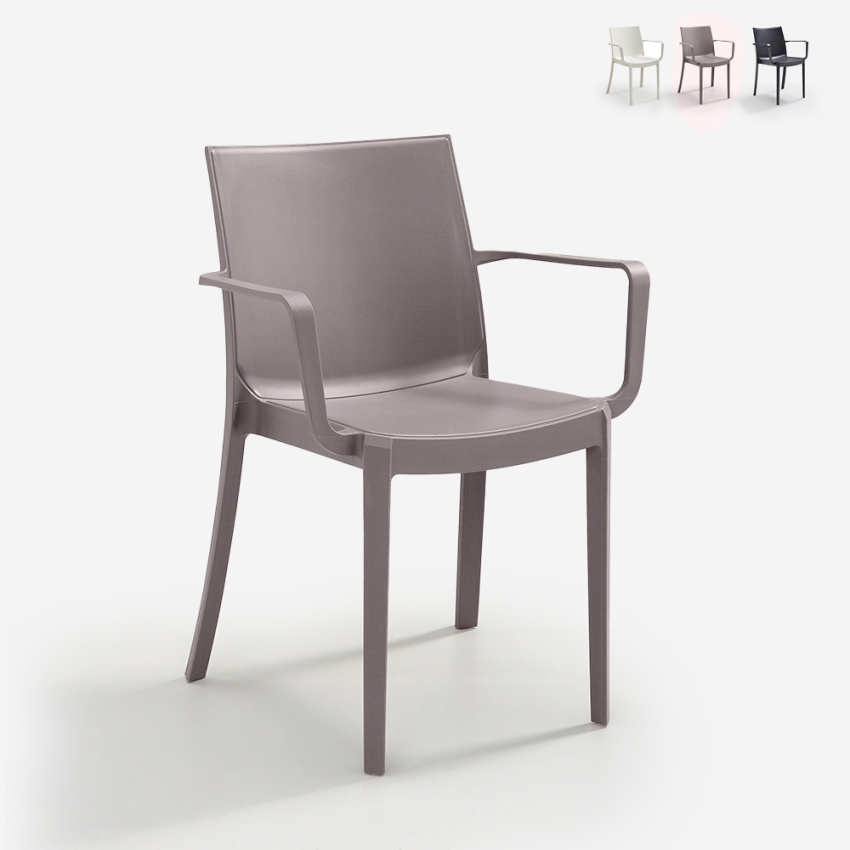 Set van 23 stapelbare tuinstoelen met armleuningen Victoria BICA Aanbod