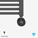 Elektrische handdoekradiator badkamerradiator met thermostaat 100 cm wifi 600 W Tawoo+ Prijs