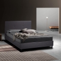 Twijfelaar bed Lausanne van stof met hoofdbord 120x190cm Aanbieding