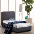 Eenpersoons bed van stof met lattenbodem 80x190 cm Zurich Twin Aanbieding