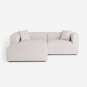 Modulaire stoffen 3-zits hoekbank met chaise longue Lorys Korting