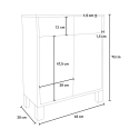 Modern multifunctioneel badkamermeubel 60 cm met 2 deuren en 2 lades Takari 