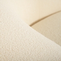 Design 2-zits gebogen bouclé bank in witte teddystof 168x90x75 cm Connie Voorraad