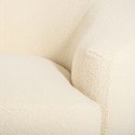 Design 2-zits gebogen bouclé bank in witte teddystof 168x90x75 cm Connie Catalogus