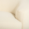 Design 2-zits gebogen bouclé bank in witte teddystof 168x90x75 cm Connie Catalogus