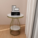 Ronde salontafel zwart met gouden metaal en marmer 45x63 cm Neep L Catalogus