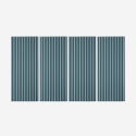 4 x decoratieve akoestische wandpanelen 120x60 cm turquoise Tabb-GR Aanbieding