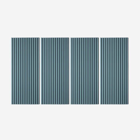 4 x decoratieve akoestische wandpanelen 120x60 cm turquoise Tabb-GR Aanbieding