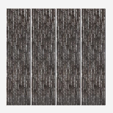 4 x Decoratieve paneel zwart marmer effect voor muren 240x60cm Kover-MC Aanbieding