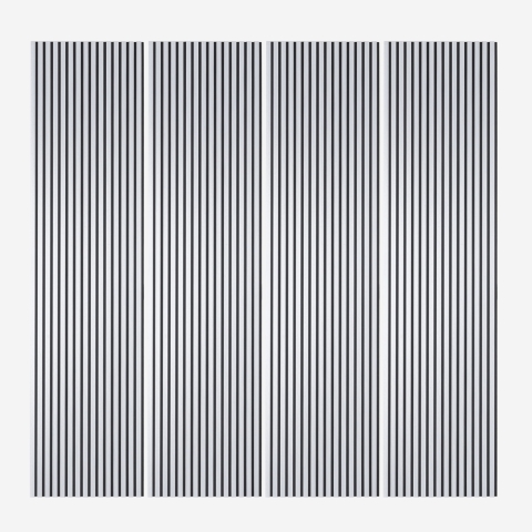 4 x decoratieve akoestische houten wandpanelen in grijs 240x60 cm Kover-DW Aanbieding
