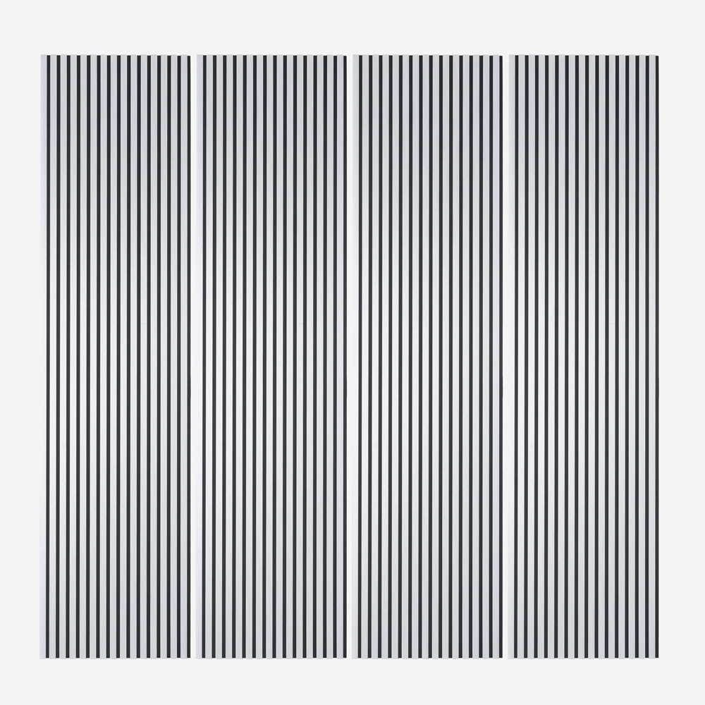 4 x decoratieve akoestische houten wandpanelen in grijs 240x60 cm Kover-DW Aanbieding