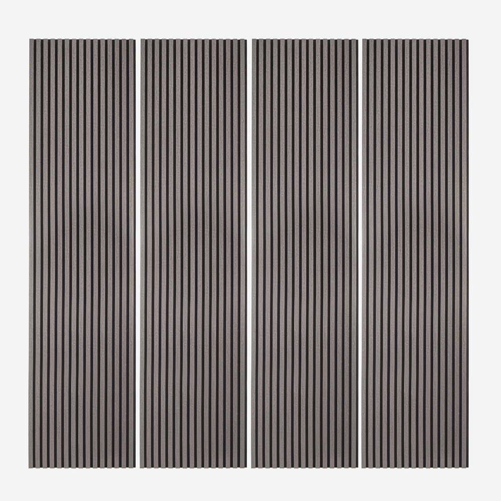 4 x akoestisch wandpaneel 240x60 cm donkere houten latten Kover-DB Aanbieding 4 x akoestisch wandpaneel 240x60 cm donkere houten latten Kover-DB Aanbieding