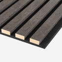 4 x akoestisch wandpaneel 240x60 cm donkere houten latten Kover-DB Catalogus