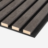 4 x akoestisch wandpaneel 240x60 cm donkere houten latten Kover-DB Catalogus