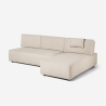 Beige 3-zits modulaire hoekbank met verplaatsbare chaise longue Mozy Kortingen