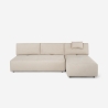Beige 3-zits modulaire hoekbank met verplaatsbare chaise longue Mozy Keuze