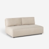 Beige 3-zits modulaire hoekbank met verplaatsbare chaise longue Mozy Karakteristieken