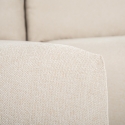 Beige 3-zits modulaire hoekbank met verplaatsbare chaise longue Mozy 