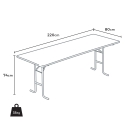 Set van 10 houten biertafels 220x80 cm Catalogus
