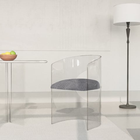 Zetel Fauteuil van transparant polycarbonaat elegant ontwerp Dorian Aanbieding