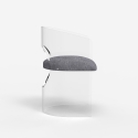 Elegante design fauteuil van transparant polycarbonaat Dorian Korting