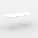 Transparante eettafel 140x80 cm in modern minimalistisch design Faust Verkoop