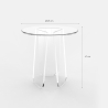 Ronde transparante salontafel 45 cm in modern design Bridget Korting