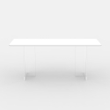 Transparante eettafel 140x80 cm in modern minimalistisch design Faust Aanbod