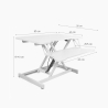 In hoogte verstelbare desktop PC-monitorstandaard in wit of zwart Jallo 