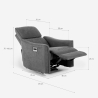 Elektrisch verstelbare relaxfauteuil met USB-oplader Eleonora Keuze