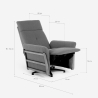 Moderne design verstelbare relaxfauteuil Martina Voorraad