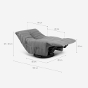 Moderne elektrisch verstelbare relaxfauteuil met USB-oplader Sara Voorraad