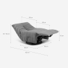 Moderne elektrisch verstelbare relaxfauteuil met USB-oplader Sara Voorraad