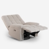 Verstelbare elektrische relaxfauteuil in stof met USB-oplader Michelle Aanbod