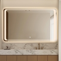 Rechthoekige badkamerspiegel 130x80 cm met LED-verlichting Morgen XL Aanbod