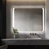 Rechthoekige badkamerspiegel met LED-verlichting 70x90 cm Morgen L Aanbod