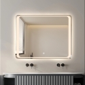 Rechthoekige badkamerspiegel met LED-verlichting 70x90 cm Morgen L Korting