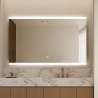 Rechthoekige badkamerspiegel met LED-verlichting 130x80 cm Krona XL Korting