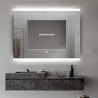 Rechthoekige badkamerspiegel met LED-verlichting 130x80 cm Krona XL Kortingen