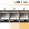 Rechthoekige badkamerspiegel met LED-verlichting 130x80 cm Krona XL Catalogus