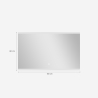 Rechthoekige badkamerspiegel met LED-verlichting 130x80 cm Krona XL Voorraad