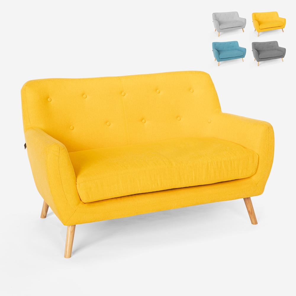 2-zitsbank van stof in modern Scandinavisch design Irvine 2-zitsbank van stof in modern Scandinavisch design Irvine