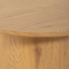 Lage ronde houten salontafel 80cm voor in de woonkamer Nauru Aanbod