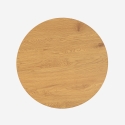 Lage ronde houten salontafel 80cm voor in de woonkamer Nauru Korting