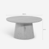 Lage ronde houten salontafel 80cm voor in de woonkamer Nauru Kortingen