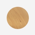 Lage ronde houten salontafel 60 cm voor in de woonkamer Falkland Korting