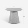Lage ronde houten salontafel 60 cm voor in de woonkamer Falkland Kortingen