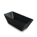 Vrijstaand zwart design bad 170x75 cm gegroefd Arkoi Dark Verkoop