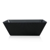 Vrijstaand zwart design bad 170x75 cm gegroefd Arkoi Dark Aanbod
